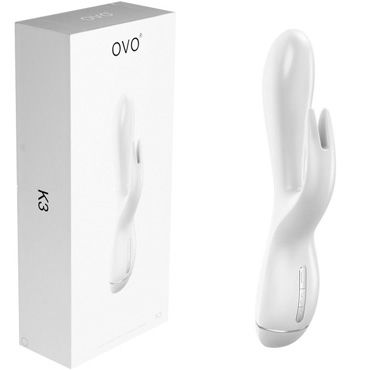 Ovo K3, белый, Вибратор с клиторальным стимулятором Ovo K3, белый, Вибратор с клиторальным стимулятором