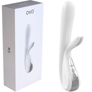 Ovo K5, белый, Вибратор с клиторальным стимулятором Ovo K5, белый, Вибратор с клиторальным стимулятором
