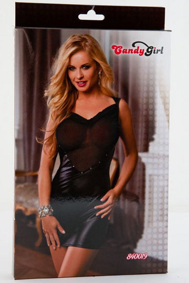 Candy Girl Мини-платье - С wet look эффектом - купить в секс шопе Candy Girl Мини-платье - С wet look эффектом - купить в секс шопе