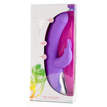 Vibe Therapy Tri Rabbit, фиолетовый - Вибратор с клиторальным отростком - купить в секс шопе Vibe Therapy Tri Rabbit, фиолетовый - Вибратор с клиторальным отростком - купить в секс шопе