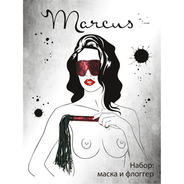 ToyFa Marcus Кружевной Набор, красный - Маска и плетка - купить в секс шопе ToyFa Marcus Кружевной Набор, красный - Маска и плетка - купить в секс шопе