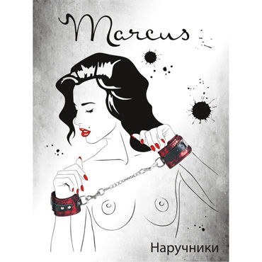 ToyFa Marcus Наручники, красные - С кружевной отделкой - купить в секс шопе ToyFa Marcus Наручники, красные - С кружевной отделкой - купить в секс шопе