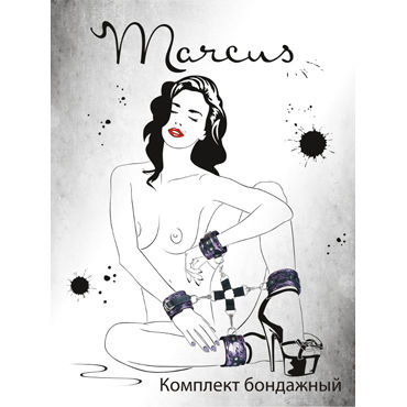 ToyFa Marcus Бондажный комплект, фиолетовый - С кружевной отделкой - купить в секс шопе ToyFa Marcus Бондажный комплект, фиолетовый - С кружевной отделкой - купить в секс шопе