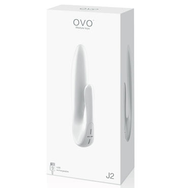 Ovo J2 Вибратор двойной, белый - С перезаряжаемым аккумулятором - купить в секс шопе Ovo J2 Вибратор двойной, белый - С перезаряжаемым аккумулятором - купить в секс шопе