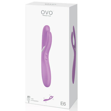 Ovo E6 Вибратор с дополнительным отростком, розовый, С перезаряжаемым аккумулятором и другие товары Ovo с фото Ovo E6 Вибратор с дополнительным отростком, розовый, С перезаряжаемым аккумулятором и другие товары Ovo с фото