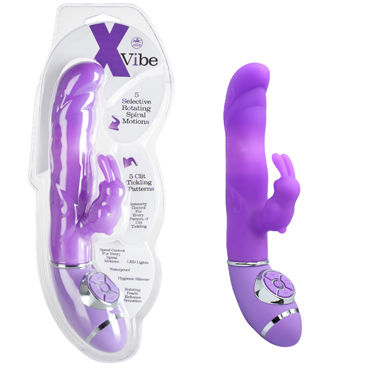 NMC X Vibe Вибратор с клиторальным отростком, фиолетовый, С функцией ротации NMC X Vibe Вибратор с клиторальным отростком, фиолетовый, С функцией ротации
