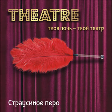ToyFa Theatre Страусиное перо, красное, С рукояткой ToyFa Theatre Страусиное перо, красное, С рукояткой