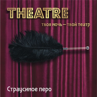 ToyFa Theatre Страусиное перо, черное, С рукояткой ToyFa Theatre Страусиное перо, черное, С рукояткой