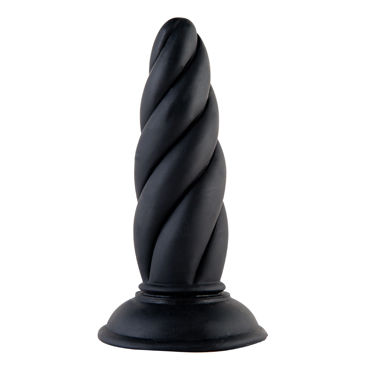ToyFa Black&Red Анальная втулка, черная, С рельефной поверхностью ToyFa Black&Red Анальная втулка, черная, С рельефной поверхностью