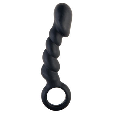 ToyFa Black&Red Sens Ass Анальная втулка, черная, Рельефная ToyFa Black&Red Sens Ass Анальная втулка, черная, Рельефная