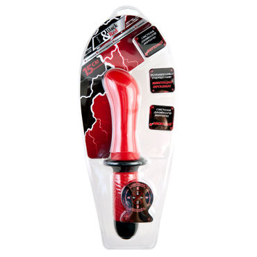 ToyFa Black&Red Анальный вибратор 15 см, красный - С двумя моторчиками - купить в секс шопе ToyFa Black&Red Анальный вибратор 15 см, красный - С двумя моторчиками - купить в секс шопе