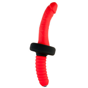 ToyFa Black&Red Реалистичный вибратор 14 см, красный, С удобной рукояткой ToyFa Black&Red Реалистичный вибратор 14 см, красный, С удобной рукояткой