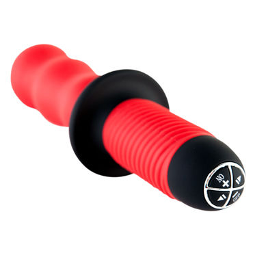 ToyFa Black&Red Рельефный анальный вибратор 15 см, красный - фото, отзывы ToyFa Black&Red Рельефный анальный вибратор 15 см, красный - фото, отзывы