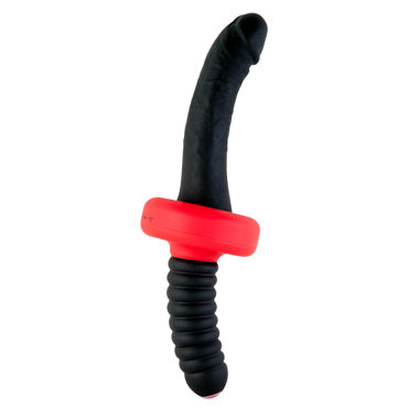ToyFa Black&Red Реалистичный вибратор 14 см, черный, С удобной рукояткой ToyFa Black&Red Реалистичный вибратор 14 см, черный, С удобной рукояткой