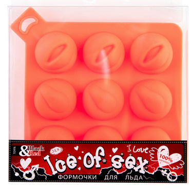 ToyFa Black&Red Формочка для льда - В виде губ - купить в секс шопе ToyFa Black&Red Формочка для льда - В виде губ - купить в секс шопе