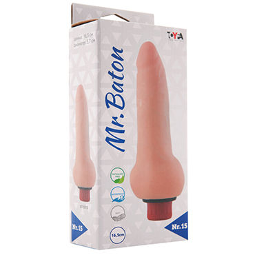 Toyfa Mr.Baton №15, телесный, Реалистичный многоскоростной вибратор Toyfa Mr.Baton №15, телесный, Реалистичный многоскоростной вибратор