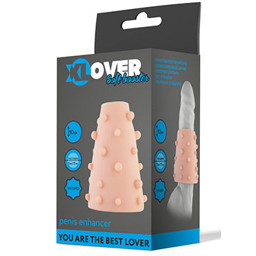 Toyfa XLover утолщающая насадка, конусообразная, Со стимулирующими пупырышками Toyfa XLover утолщающая насадка, конусообразная, Со стимулирующими пупырышками