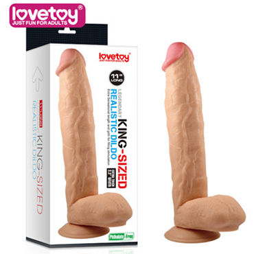 LoveToy King-sized Realistic Dildo, 26,7 см, Реалистичный фаллоимитатор с присоской LoveToy King-sized Realistic Dildo, 26,7 см, Реалистичный фаллоимитатор с присоской