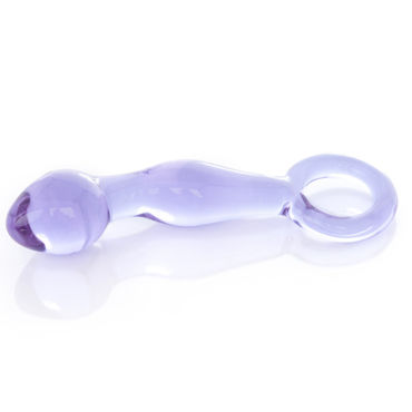 Sexus Glass Рельефный фаллоимитатор, фиолетовый, С кольцом Sexus Glass Рельефный фаллоимитатор, фиолетовый, С кольцом