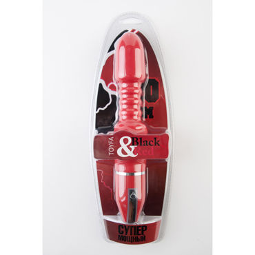 ToyFa Black&Red Ребристый вибратор, красный - фото, отзывы ToyFa Black&Red Ребристый вибратор, красный - фото, отзывы