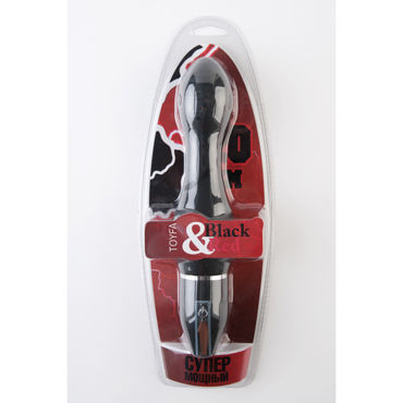 ToyFa Black&Red Супер мощный вибратор, черный, С увеличенной головкой ToyFa Black&Red Супер мощный вибратор, черный, С увеличенной головкой