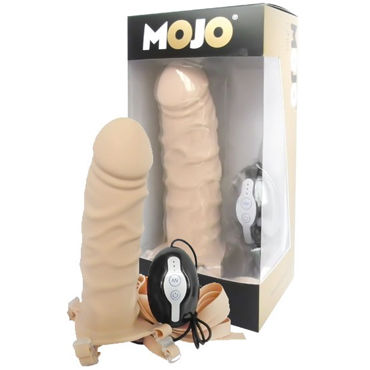Mojo Throttle Flesh, Поясной страпон с вибрацией Mojo Throttle Flesh, Поясной страпон с вибрацией