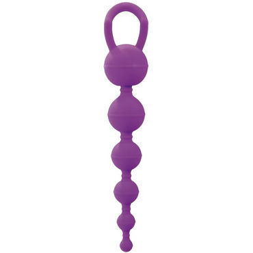 Shots Toys Six Balls Chain, фиолетовый, Силиконовая анальная цепочка Shots Toys Six Balls Chain, фиолетовый, Силиконовая анальная цепочка
