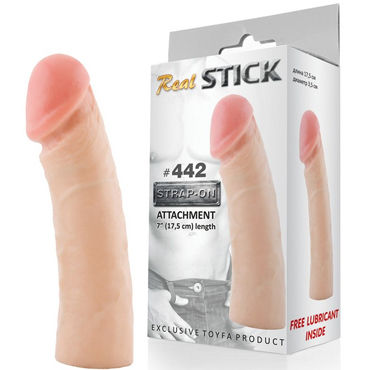 Toyfa RealStick № 442, Реалистичная насадка к трусикам, 17,5 см Toyfa RealStick № 442, Реалистичная насадка к трусикам, 17,5 см