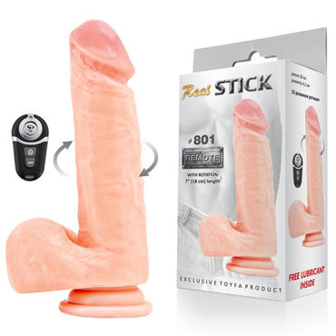 Toyfa RealStick № 801, Перезаряжаемый ротатор-реалистик, 18 см Toyfa RealStick № 801, Перезаряжаемый ротатор-реалистик, 18 см