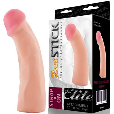 Toyfa RealStick Elite, Насадка-реалистик к трусикам, 16 см Toyfa RealStick Elite, Насадка-реалистик к трусикам, 16 см