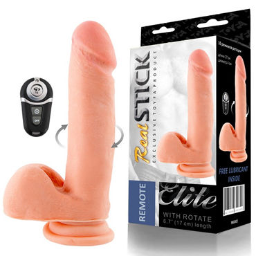 Toyfa RealStick Elite, 17 см, Ротатор с пультом управления Toyfa RealStick Elite, 17 см, Ротатор с пультом управления