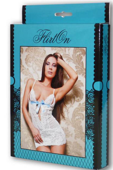 Flirt On Brendy - Комбинация с голубым бантом - купить в секс шопе Flirt On Brendy - Комбинация с голубым бантом - купить в секс шопе