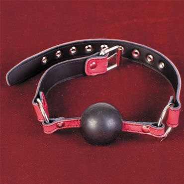 Toyfa-leather кляп, розово-черный, Из натуральной кожи Toyfa-leather кляп, розово-черный, Из натуральной кожи