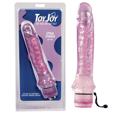 Toy Joy вибратор, 20 см, розовый, Мягкий, с волнистой поверхностью Toy Joy вибратор, 20 см, розовый, Мягкий, с волнистой поверхностью