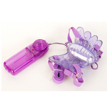 Toyfa Sex Butterfly, вибробабочка, фиолетовая, На ремешках, с шипами и неровностями Toyfa Sex Butterfly, вибробабочка, фиолетовая, На ремешках, с шипами и неровностями