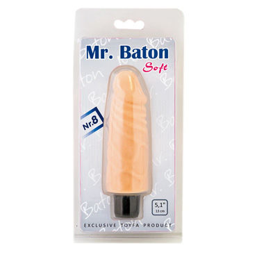 Toyfa Mr. Baton Soft №8, вибратор, 13 см, телесный - фото, отзывы Toyfa Mr. Baton Soft №8, вибратор, 13 см, телесный - фото, отзывы