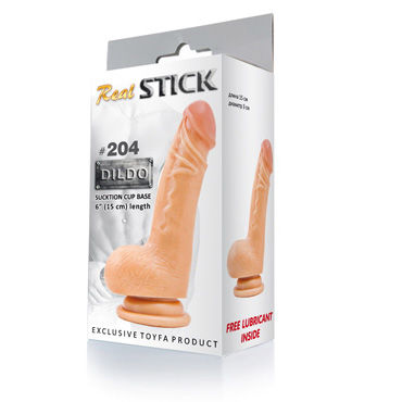 Toyfa RealStick #204, фаллоимитатор, 15 см, телесный - фото, отзывы Toyfa RealStick #204, фаллоимитатор, 15 см, телесный - фото, отзывы