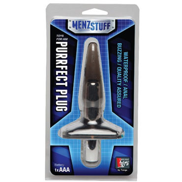 Menzstuff Purrfect Plug Smoke, черный, Втулка с виброэлементом Menzstuff Purrfect Plug Smoke, черный, Втулка с виброэлементом