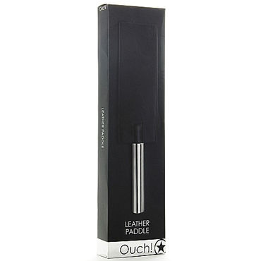 Ouch Leather Paddle - Шлепалка с прямоугольным наконечником - купить в секс шопе Ouch Leather Paddle - Шлепалка с прямоугольным наконечником - купить в секс шопе