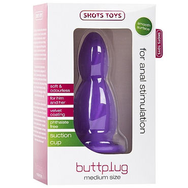 Shots Toys Medium Buttplug, фиолетовый - фото, отзывы Shots Toys Medium Buttplug, фиолетовый - фото, отзывы