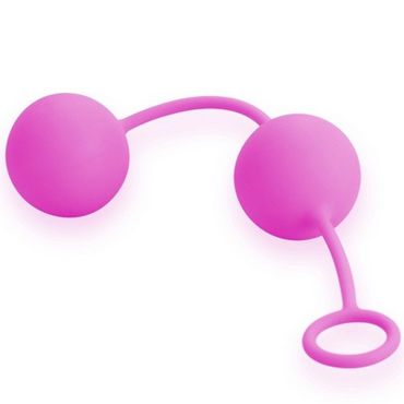 Shots Toys Geisha Twin Balls Deluxe, розовый, Вагинальные шарики из силикона Shots Toys Geisha Twin Balls Deluxe, розовый, Вагинальные шарики из силикона