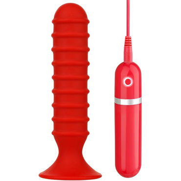 Menzstuff Ribbed Torpedo Red, 13 см - фото, отзывы Menzstuff Ribbed Torpedo Red, 13 см - фото, отзывы
