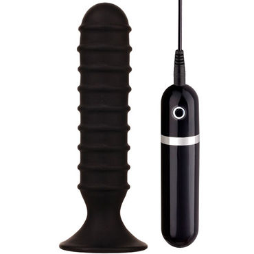 Menzstuff Ribbed Torpedo Black, 13 см - фото, отзывы Menzstuff Ribbed Torpedo Black, 13 см - фото, отзывы