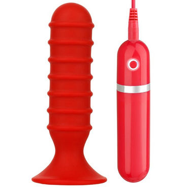Menzstuff Ribbed Torpedo Red, 10,5 см - фото, отзывы Menzstuff Ribbed Torpedo Red, 10,5 см - фото, отзывы