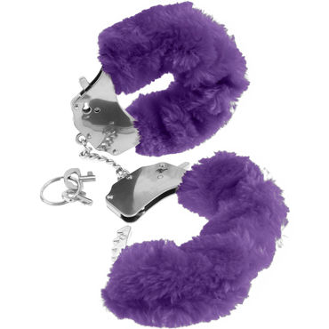Pipedream Furry Cuffs, фиолетовые - Наручники с мехом - купить в секс шопе Pipedream Furry Cuffs, фиолетовые - Наручники с мехом - купить в секс шопе