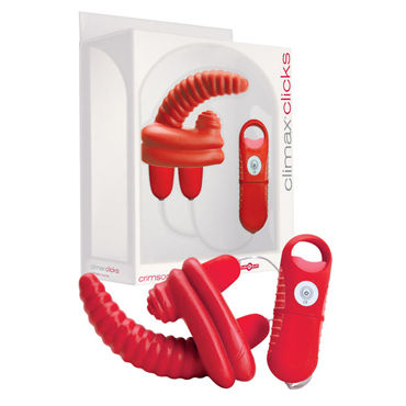 Topco Climax Clicks Crimson Curve, Вибратор со стимуляцией клитора Topco Climax Clicks Crimson Curve, Вибратор со стимуляцией клитора