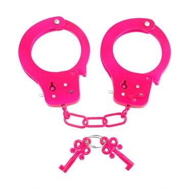Pipedream Neon Fun Cuffs, розовые, Наручники неоновые металлические с ключиками и другие товары Pipedream с фото Pipedream Neon Fun Cuffs, розовые, Наручники неоновые металлические с ключиками и другие товары Pipedream с фото