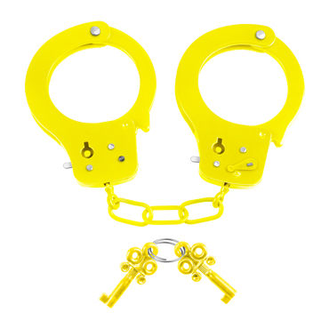 Pipedream Neon Fun Cuffs, желтые, Наручники неоновые металлические с ключиками и другие товары Pipedream с фото Pipedream Neon Fun Cuffs, желтые, Наручники неоновые металлические с ключиками и другие товары Pipedream с фото