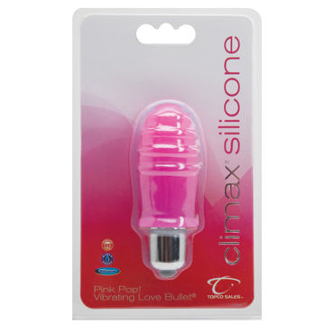 Topco Climax Silicone Pink Pop, Вибропуля с насадкой Topco Climax Silicone Pink Pop, Вибропуля с насадкой