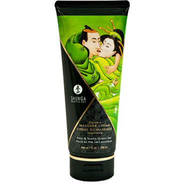 Shunga Kissable Massage Cream Pear & Exotic Green Tea, 200 мл, Съедобный массажный крем с ароматом груши и зеленого чая Shunga Kissable Massage Cream Pear & Exotic Green Tea, 200 мл, Съедобный массажный крем с ароматом груши и зеленого чая